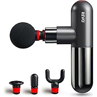 The Pill by REVO - Handheld Deep Tissue Electric Massage Gun with 4 Attachments - Powerful, Sleek, Ergonomic, Lightweight - Compact and Easy to Hold Percussion Muscle Massager