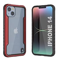 Punkcase Designed for iPhone 14 [Armor Stealth Series] Protective Military Grade Cover W/Aluminum Frame [Clear Back] Ultimate Drop Protection for iPhone 14 (6.1