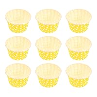 100pcs Candy Color Cake Cups Cupcake Liner disposable muffin cup dot wrapping paper Cupcake Paper Cup Standard Baking Cups Muffin Liners Mini baking paper oven