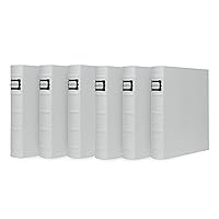 DVD Storage Binder, Modern Set - Stores DVD Cover Art - Acid-Free Sheets - 6-Pack, Stores up to 288 DVDs, CDs, or Blu-Rays Media, White