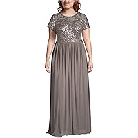 Betsy & Adam Womens Embellished Gown Dress