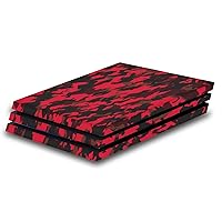Head Case Designs Red Camo Camouflage Vinyl Sticker Gaming Skin Decal Cover Compatible with Sony Playstation 4 PS4 Pro Console