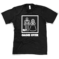 Mens Game Over T Shirt Funny Wedding T Shirts Humor Bachelor Party Novelty Tees