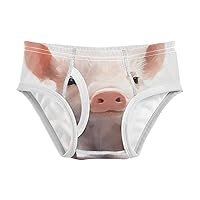 ALAZA Baby Boys' Briefs Toddler Boys Underwear 100% Cotton Soft Pig 1 2T
