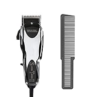 Wahl Professional Super Taper II Hair Clipper Large Styling Dark Grey Comb Bundle
