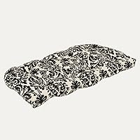 Pillow Perfect Damask Indoor/Outdoor Sofa Setee Swing Cushion, Tufted, Weather, and Fade Resistant, 19