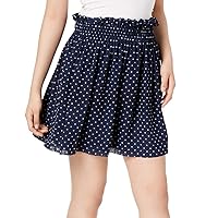 Womens Polka Dot Pull-On Mini Skirt
