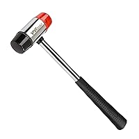 Double-Faced Soft Mallet, Hammer, Jewelry, Wood, Flooring Installation, Non Sparking Blow and Plastic Handle – 35-mm, Red and Black