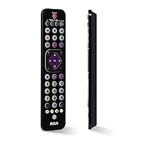 RCA Universal Rechargeable 4-Device Streaming Remote Control – for TV, Audio, Soundbar, Streaming Devices, Ultra-Slim, Rechargeable, Quick Access Keys