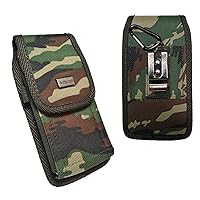 Universal Metal Belt Clip Holster Pouch Camo Case Work with Red Hydrogen One,Ultra Rugged Camouflage Nylon Pouch Waist Carrying Case with Carabiner Hook,Can Be Used Vertically or Horizontally