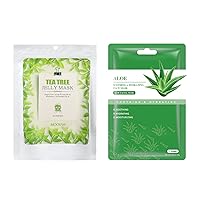 Sheet Mask Aloe Vera Face Mask Skincare Hydrating Face Masks Soothing Facial Mask for All Skin Types Peel Off Face Mask Hydro Jelly Facial Mask Powder Green Tea Face Mask Skin Care300g/10.5OZ