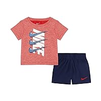Nike Baby Boys Icon T-Shirt and Shorts 2 Piece Set (R(66K445-U90)/N, 24 Months)