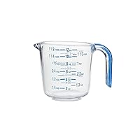Arrow Home Products Plastic Measuring Cups for Liquids, 1.5 Cups - With Cool-Grip Handle - BPA-Free, Stackable Measuring Cups with Spout and Clear Measurements - Microwave and Dishwasher Safe