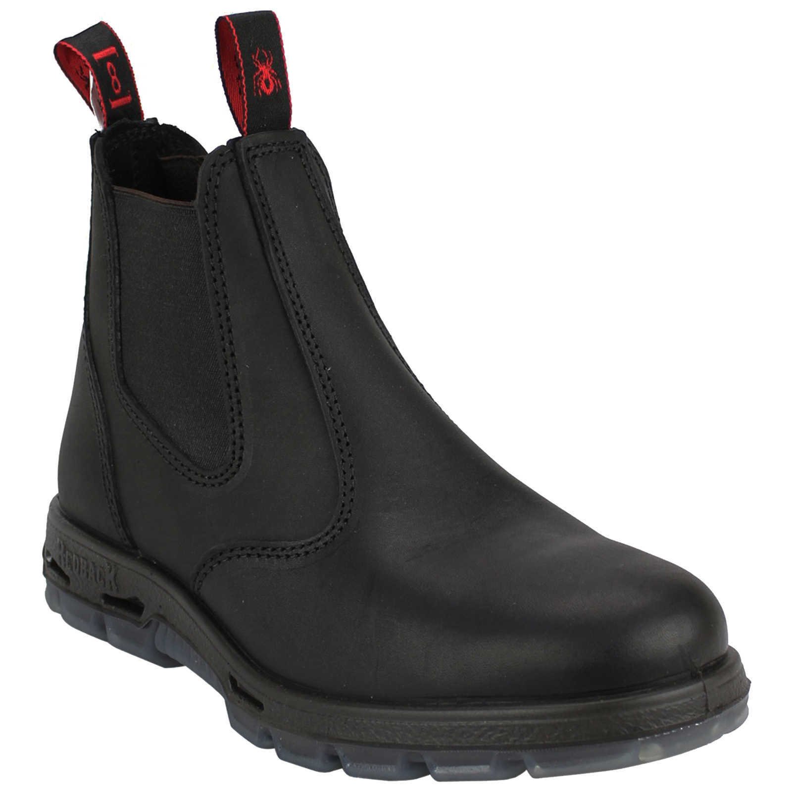 REDBACK BOOTS USA RDBUBBK9.5 SZ 9.5 Black Slip-On Full Grain Leather Boot