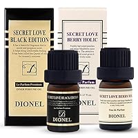 Dionel Secret Love inner perfume fragrance oil for underwear women Long-lasting feminine scent Black Edition 5ml(0.17fl.oz) + Berry Holic 5ml(0.17fl.oz)