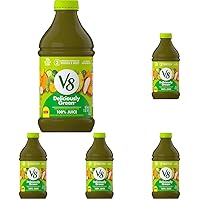 V8 Deliciously Green 100% Fruit and Vegetable Juice, 46 fl oz Bottle (Pack of 5)