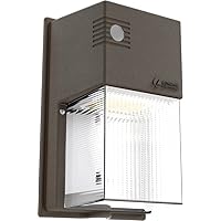 Lithonia Lighting TWS LED ALO SWW2 MVOLT PE DDB M2 LED Wall Pack with Switchable Color Temperature, Adjustable Lumen Output and Switchable Photocell, MVolt 120-277V, Dark Bronze