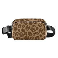 Coffee Beans Belt Bag for Women Men Water Proof Belt Bags with Adjustable Shoulder Tear Resistant Fashion Waist Packs for Walking