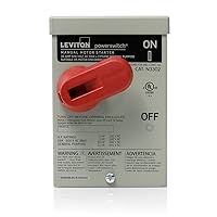 Leviton N3302-DS 30-Amp, 600 Volt, Toggle In Type 3R Enclosure Double-Pole, Industrial Grade, Grounded to Enclosure, Gray