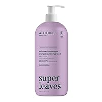ATTITUDE Moisture Rich Hair Shampoo, EWG Verified, For Dry and Damaged Hair, Naturally Derived Ingredients, Vegan and Plant Based, Quinoa and Jojoba, 32 Fl Oz