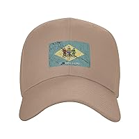 Flag of Delaware Texture Effect Baseball Cap for Men Women Dad Hat Classic Adjustable Golf Hats