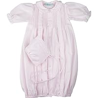 Feltman Brothers Newborn Girls Pink Layette Set Gown & Bonnet Lace Trim