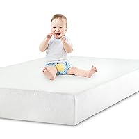 Crib Mattress, Pack and Play Mattress Pad, Dual-Sided Baby and Toddler Mattress with Cool Gel Memory Foam and Removable Cover, Fits Standard Size Cribs and Toddler Bed, 52