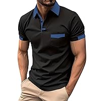 Mens Polo Shirts 1/4 Button Shirts Casual Gradient Dot Print Classic Lightweight Short Sleeve Golf T Shirt Tops