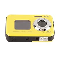Camera, Dual Screen Auto Focus Digital Camera US Plug 110‑240V 16X Digital Zoom (Yellow)