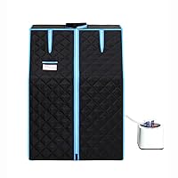 Portable Half Body Sauna Tent, Personal Home Spa, Half Body Steam Sauna Tent Polyester Foldable Chair, FCC Certification Domestic Sauna for Personal Relaxation Detox Therapy Home Indoor Sauna Tent