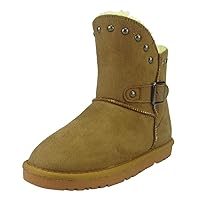 Girl's Genuine Leather Ankle Boot (Little Kid/Big Kid)