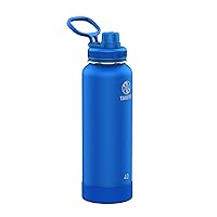 Takeya Actives 40 oz Vacuum Insulated Stainless Steel Water Bottle with Spout Lid, Premium Quality, Cobalt