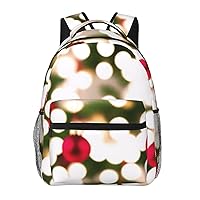 Christmas Decorations Backpack, 15.7 Inch Large Backpack, Zippered Pocket, Lightweight, Foldable, Easy To Travel