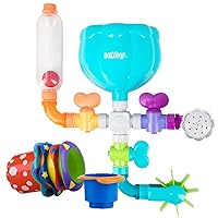 Nuby Splish Splash Cups and Wacky Waterworks Pipes Bath Toys