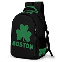 Boston Shamrock Travel Laptop Backpack Lightweight 16.5 Inch Computer Bag Shoulder Bag for Men Women