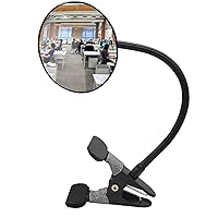 Acrylic Clip On Rear View Cubicle Mirror, Flexible Convex Security Mirror for Personal Safety Desk Rearview Monitors or Anywhere (3.75