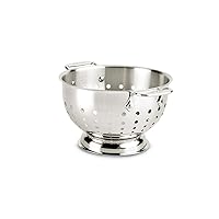 All-Clad Tools and Accessories Stainless Steel Colander 3 Quart Strainer, Pasta Strainer with Handle, Pots and Pans Silver