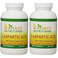 D-Aspartic Acid Dietary Supplement, 3000 mg., 200 Count (Pack of 2)