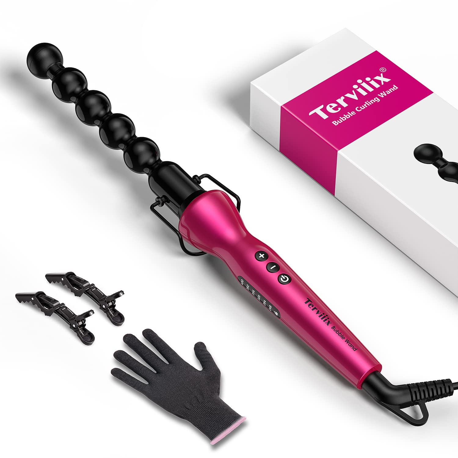 Amazon.com: Wavytalk Bubble Wand Curling Iron, Ceramic 1 Inch Bubble  Curling Wand for Short & Long Hair, Spiral, with Adjustable Temp, Dual  Voltage, Include Heat Resistant Glove : Beauty & Personal Care