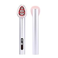 Rechargeable Vibration Under Eye Massager Tool Eye Lift Wand for Dark Circles and Puffiness, Facial Neck Sculpting Pen for Fine Lines and Wrinkles (Silver)