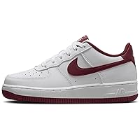 Nike Air Force 1 Big Kids' Shoes (FV5948-105, White/Team Red) Size 5.5