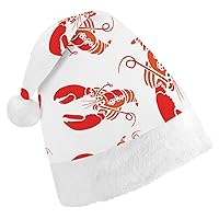 Red Lobster Christmas Hat Funny Xmas Holiday Hat Party Supplies for Adults