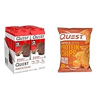 Quest Nutrition High Protein Low Carb & Tortilla Style Protein Chips, Low Carb, Nacho Cheese 1.1 Ounce (Pack of 12)