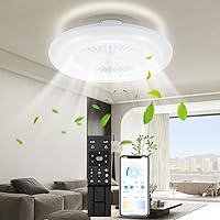 Ansobea Ceiling Fan with Lighting 80 W LED Ceiling Light Dimmable with Fan with Remote Control and App, 6 Speeds, 3 Colour Temperatures, Summer Winter Operation