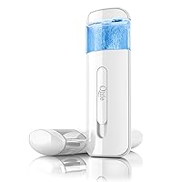 Q-Mist Dissolved Hydrogen Rich Water Portable Ultrasonic Nano Mist | Rechargeable, Eye Lash Extensions, Deep Moisturizing, Anti-Aging, Skin Rejuvenation, SPA Skin Care (White)