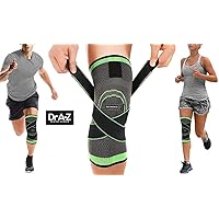 Compression Knee Sleeve - Best Knee Brace for Men & Women Anti-Slip - Prevent Injuries, Pain Relief, Improves Mobility-Crossfit,Weightlifting,Power Lifting,Run Jog- M-16.0-17.75 inches- 1- Leg