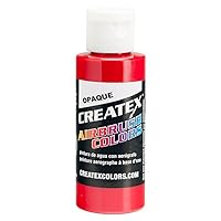 Createx Airbrush Paint, Opaque Red, 2 Oz (5210-02)