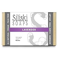 Simple Skincare by Siliski Soap, Hard, Gentle, Bath Soap, All Natural, Vegan and Palm Free - Lavender, 4.5 Oz