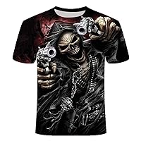 Skull Fashion Design 3D Print Adults Unisex Comfrotable T-Shirt