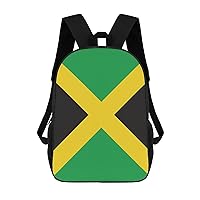 Jamaican Flag Durable Adjustable Backpack Casual Travel Hiking Laptop Bag Gift for Men & Women